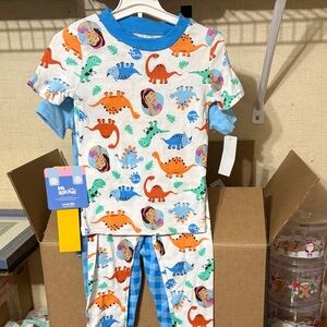 Rachel Kids Dinosaur Pajama Set - Blue and Orange